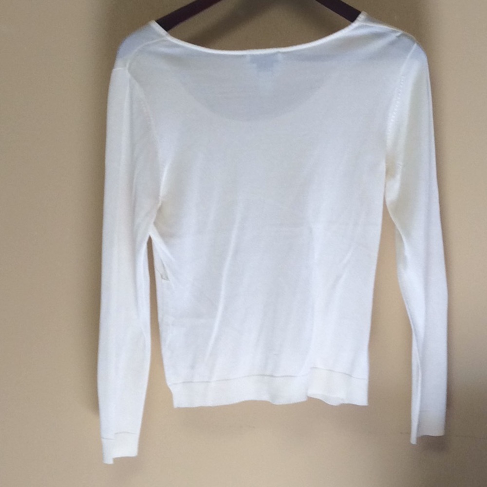 🔥NWOT 100% Silk TALBOTS Fine Ivory Knit Top- M - Picture 2 of 8